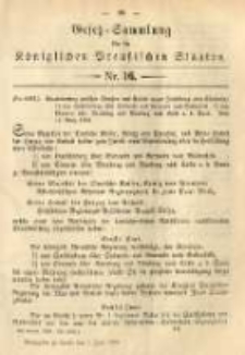 Gesetz-Sammlung für die Königlichen Preussischen Staaten. 1883.06.07 No16
