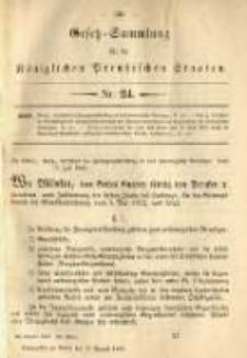 Gesetz-Sammlung für die Königlichen Preussischen Staaten. 1883.08.23 No24