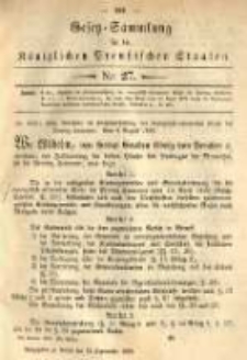 Gesetz-Sammlung für die Königlichen Preussischen Staaten. 1883.09.13 No27