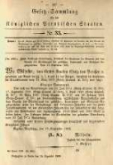 Gesetz-Sammlung für die Königlichen Preussischen Staaten. 1883.12.28 No33