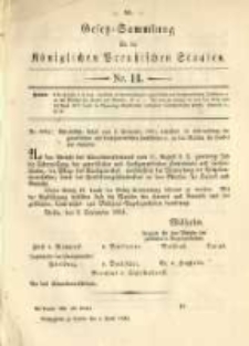 Gesetz-Sammlung für die Königlichen Preussischen Staaten. 1885.04.04 No11