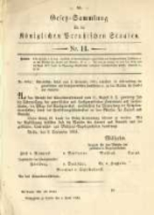 Gesetz-Sammlung für die Königlichen Preussischen Staaten. 1885.04.04 No11