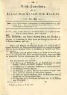 Gesetz-Sammlung für die Königlichen Preussischen Staaten. 1885.05.27 No20