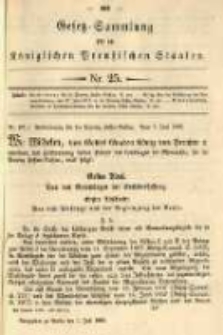 Gesetz-Sammlung für die Königlichen Preussischen Staaten. 1885.07.01 No25