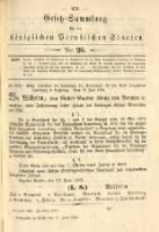 Gesetz-Sammlung für die Königlichen Preussischen Staaten. 1885.06.30 No26