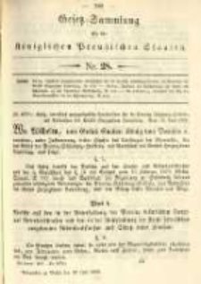 Gesetz-Sammlung für die Königlichen Preussischen Staaten. 1885.07.17 No28