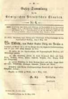 Gesetz-Sammlung für die Königlichen Preussischen Staaten. 1889.03.28 No6