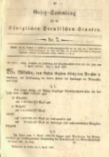Gesetz-Sammlung für die Königlichen Preussischen Staaten. 1889.04.05 No7