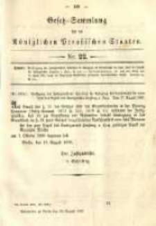 Gesetz-Sammlung für die Königlichen Preussischen Staaten. 1889.08.23 No22