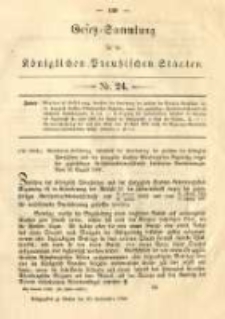 Gesetz-Sammlung f&uuml;r die K&ouml;niglichen Preussischen Staaten. 1889.09.20 No24