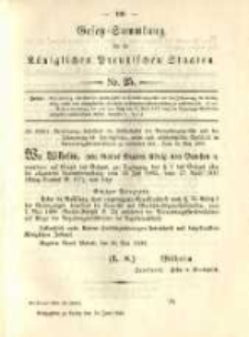 Gesetz-Sammlung für die Königlichen Preussischen Staaten. 1890.06.19 No25