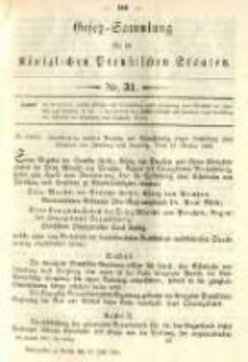 Gesetz-Sammlung für die Königlichen Preussischen Staaten. 1890.07.10 No31