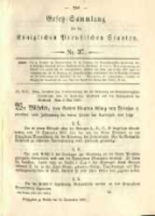 Gesetz-Sammlung für die Königlichen Preussischen Staaten. 1890.09.13 No37