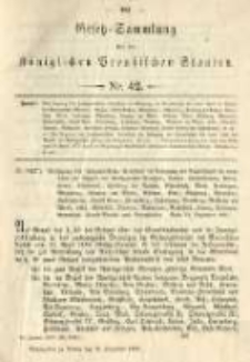 Gesetz-Sammlung für die Königlichen Preussischen Staaten. 1890.12.31 No42