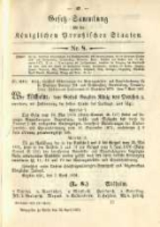 Gesetz-Sammlung für die Königlichen Preussischen Staaten. 1891.04.23 No8
