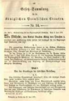 Gesetz-Sammlung für die Königlichen Preussischen Staaten. 1891.06.23 No14