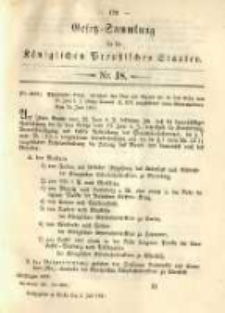 Gesetz-Sammlung für die Königlichen Preussischen Staaten. 1891.07.02 No18