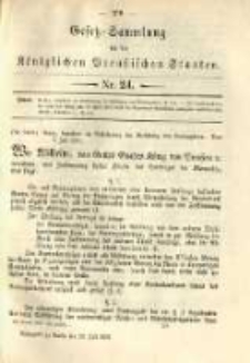 Gesetz-Sammlung für die Königlichen Preussischen Staaten. 1891.07.29 No24