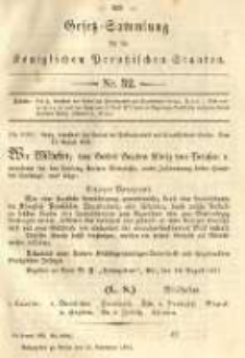 Gesetz-Sammlung für die Königlichen Preussischen Staaten. 1891.11.21 No32