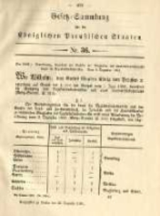 Gesetz-Sammlung für die Königlichen Preussischen Staaten. 1891.12.21 No36