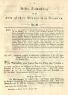 Gesetz-Sammlung für die Königlichen Preussischen Staaten. 1892.01.27 No2