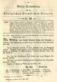 Gesetz-Sammlung für die Königlichen Preussischen Staaten. 1892.05.02 No10