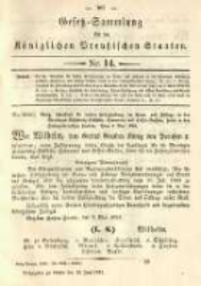 Gesetz-Sammlung für die Königlichen Preussischen Staaten. 1892.06.13 No14