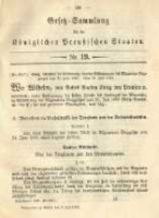Gesetz-Sammlung für die Königlichen Preussischen Staaten. 1892.07.08 No19