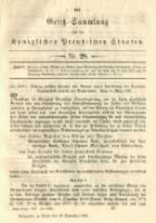 Gesetz-Sammlung f&uuml;r die K&ouml;niglichen Preussischen Staaten. 1892.09.13 No28
