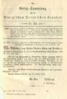 Gesetz-Sammlung für die Königlichen Preussischen Staaten. 1892.11.01 No33
