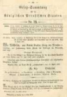 Gesetz-Sammlung für die Königlichen Preussischen Staaten. 1893.05.05 No12