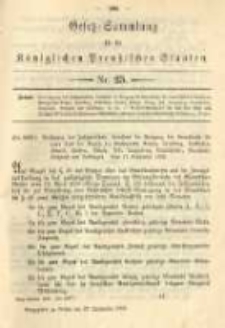 Gesetz-Sammlung f&uuml;r die K&ouml;niglichen Preussischen Staaten. 1893.09.29 No25