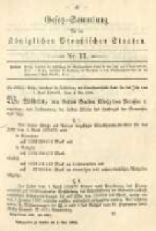 Gesetz-Sammlung f&uuml;r die K&ouml;niglichen Preussischen Staaten. 1894.05.05 No11