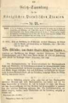 Gesetz-Sammlung f&uuml;r die K&ouml;niglichen Preussischen Staaten. 1894.07.02 No21