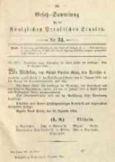 Gesetz-Sammlung f&uuml;r die K&ouml;niglichen Preussischen Staaten. 1894.12.31 No34