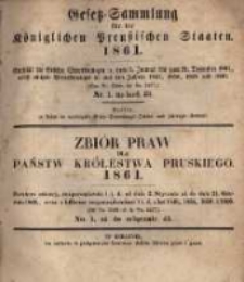 Gesetz-Sammlung für die Königlichen Preussischen Staaten. 1861.01.04 No1