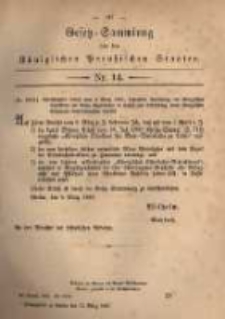 Gesetz-Sammlung für die Königlichen Preussischen Staaten. 1880.03.12 No14
