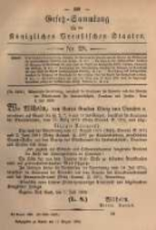 Gesetz-Sammlung für die Königlichen Preussischen Staaten. 1882.08.17 No28