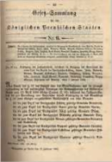 Gesetz-Sammlung f&uuml;r die K&ouml;niglichen Preussischen Staaten. 1895.02.22 No6