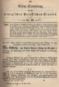 Gesetz-Sammlung für die Königlichen Preussischen Staaten. 1895.05.27 No18
