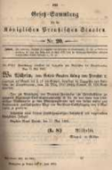 Gesetz-Sammlung für die Königlichen Preussischen Staaten. 1895.06.17 No20