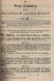Gesetz-Sammlung f&uuml;r die K&ouml;niglichen Preussischen Staaten. 1895.07.17 No25