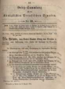 Gesetz-Sammlung f&uuml;r die K&ouml;niglichen Preussischen Staaten. 1895.08.12 No31