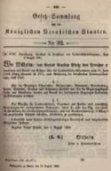 Gesetz-Sammlung f&uuml;r die K&ouml;niglichen Preussischen Staaten. 1895.08.20 No32