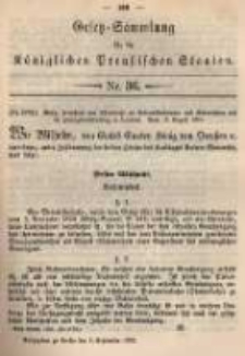 Gesetz-Sammlung f&uuml;r die K&ouml;niglichen Preussischen Staaten. 1895.09.05 No36