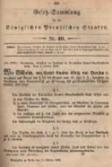 Gesetz-Sammlung für die Königlichen Preussischen Staaten. 1895.10.14 No40
