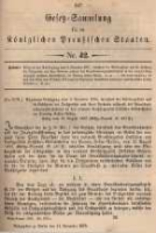 Gesetz-Sammlung f&uuml;r die K&ouml;niglichen Preussischen Staaten. 1895.11.14 No42