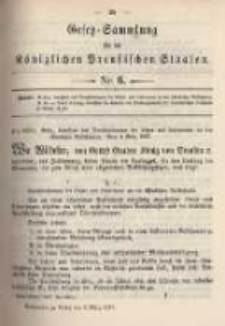 Gesetz-Sammlung für die Königlichen Preussischen Staaten. 1897.03.08 No6