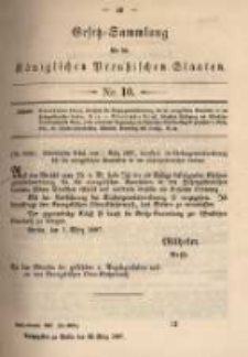 Gesetz-Sammlung für die Königlichen Preussischen Staaten. 1897.03.29 No10