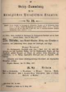 Gesetz-Sammlung für die Königlichen Preussischen Staaten. 1897.03.31 No12